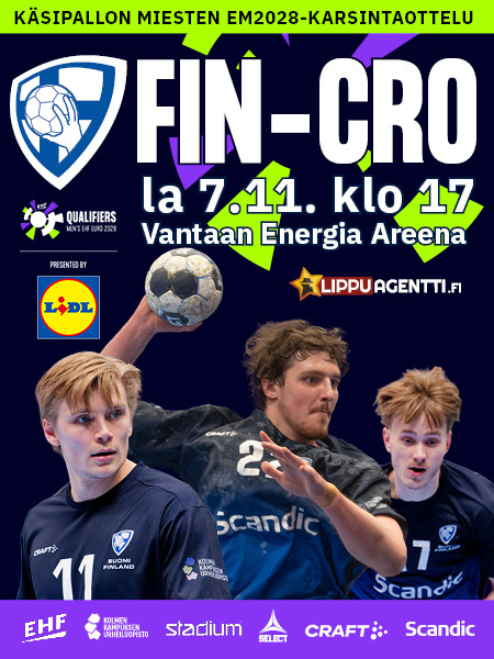 Käsipallon EM2028-karsintaottelu Suomi – Kroatia