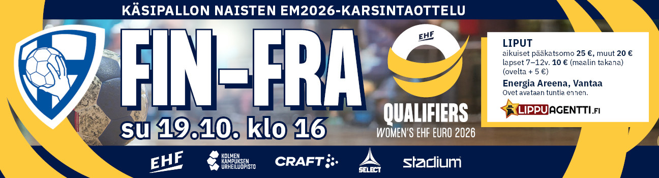 Naisten käsipallon EM-2026 karsintaottelu Fin-Fra
