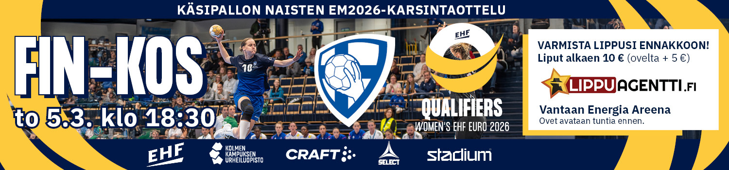 Käsipallon NAISTEN EM2026-karsintaottelu Suomi – Kosovo